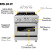 ZLINE Appliance Package - 30 In. Dual Fuel Range and Over the Range Microwave in DuraSnow® Stainless Steel, 2KP-RASOTRH30