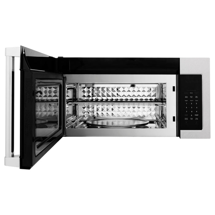 ZLINE Appliance Package - 30 In. Dual Fuel Range and Over the Range Microwave in DuraSnow® Stainless Steel, 2KP-RASOTRH30