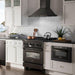 ZLINE Appliance Package - 30 In. Dual Fuel Range, Range Hood, Microwave Oven in Black Stainless Steel, 3KP-RABRHMWO-30