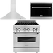 ZLINE Appliance Package - 30 In. Dual Fuel Range, Range Hood, Microwave Oven in Stainless Steel, 3KP-RARHMWO-30