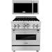 ZLINE Appliance Package - 30 In. Gas Range and Over-The-Range Microwave in Stainless Steel, 2KP-RGOTRH30