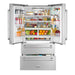 ZLINE Appliance Package - 30 in. Gas Range, Over-the-Range Microwave, Refrigerator, 3KPR-RGOTRH30