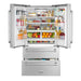 ZLINE Appliance Package - 30 in. Gas Range, Range Hood, 3 Rack Dishwasher, Refrigerator, 4KPR-RGRH30-DWV