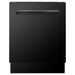 ZLINE Appliance Package - 30 In. Gas Range, Range Hood, Microwave and Dishwasher in Black Stainless Steel, 4KP-RGBRH30-MWDWV