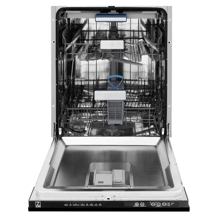 ZLINE Appliance Package - 30 in. Gas Range, Range Hood, Microwave Oven, Dishwasher, Refrigerator, 5KPR-RGBRH-MWDWV