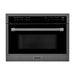 ZLINE Appliance Package - 30 In. Gas Range with Brass Burners, Microwave Oven, Range Hood in Black Stainless Steel, 3KP-RGBRHMWO-30