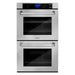 ZLINE Appliance Package - 30" Professional Double Wall Oven, 36" Rangetop, Range Hood In Stainless Steel, 3KP-RTRH36-AWD