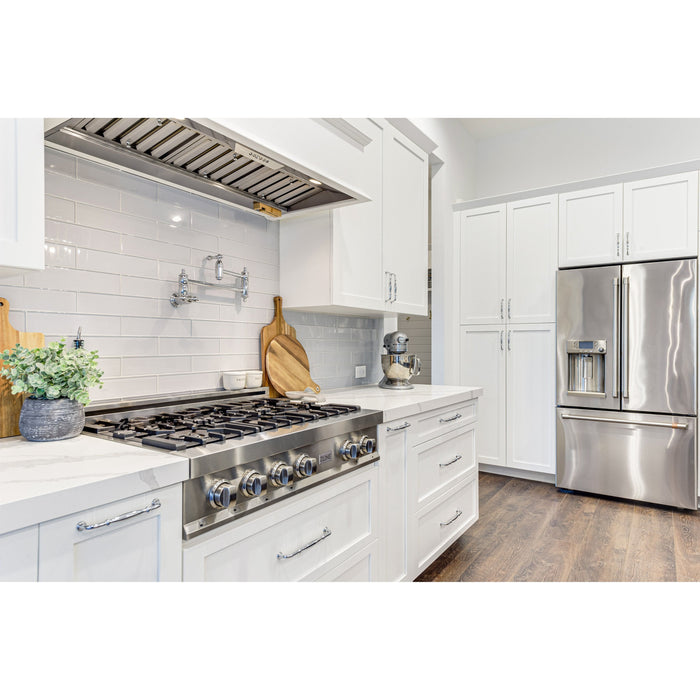 ZLINE Appliance Package - 30" Professional Double Wall Oven, 36" Rangetop, Range Hood In Stainless Steel, 3KP-RTRH36-AWD