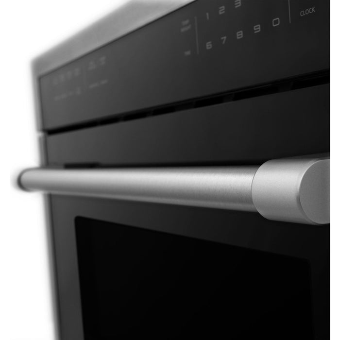 ZLINE Appliance Package - 36 In. Dual Fuel Range with Brass Burners, Range Hood, Microwave Oven in Black Stainless Steel, 3KP-RABRHMWO-36