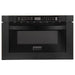 ZLINE Appliance Package - 48" Gas Burner/Electric Oven, Range Hood, Refrigerator With Water And Ice Dispenser, Dishwasher And Microwave In Black Stainless Steel, 5KPRW-RABRH48-MWDWV