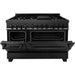 ZLINE Appliance Package - 48 in. Dual Fuel Range, Range Hood, Microwave Drawer, Dishwasher, Refrigerator, 5KPR-RABRH48-MWDWV