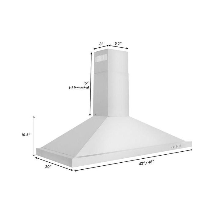 ZLINE Appliance Package - 48 In. Gas Range, Range Hood, Microwave Oven in Stainless Steel, 3KP-RGRHMWO-48