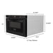 ZLINE Appliance Package - 48 In. Gas Range, Refrigerator, Range Hood, Microwave Drawer in Black Stainless Steel, 4KPR-RGBRH48-MW