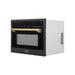 ZLINE Autograph 24" Built-in Convection Microwave Oven in Black Stainless Steel and Gold Accents, MWOZ-24-BS-G