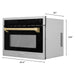 ZLINE Autograph 24" Built-in Convection Microwave Oven in Stainless Steel and Champagne Bronze Accents, MWOZ-24-CB