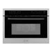 ZLINE Autograph 24" Built-in Convection Microwave Oven in Stainless Steel and Matte Black Accents, MWOZ-24-MB