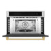 ZLINE Autograph 30" Built-in Convection Microwave Oven in Stainless Steel with Gold Accents, MWOZ-30-G