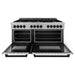 ZLINE Autograph 60 In. 7.4 cu. ft. Dual Fuel Range in DuraSnow® Stainless Steel with Matte Black Accents, RASZ-SN-60-MB