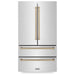 ZLINE Autograph Bronze Package - 36 in. Rangetop, 36 in. Range Hood, Dishwasher, Refrigerator