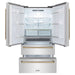 ZLINE Autograph Bronze Package - 36 in. Rangetop, 36 in. Range Hood, Dishwasher, Refrigerator, Microwave Drawer, Wall Oven