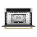 ZLINE Autograph Bronze Package - 36 in. Rangetop, 36 in. Range Hood, Dishwasher, Refrigerator, Microwave Oven, Wall Oven