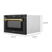 ZLINE Autograph Edition 24" 1.2 cu. ft. Built-in Microwave Drawer in Black Stainless Steel and Gold Accents, MWDZ-1-BS-H-G