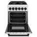 ZLINE Autograph Edition 24-Inch 2.8 cu. ft. Dual Fuel Range with Gas Stove and Electric Oven in Stainless Steel with Matte Black Accents (RAZ-24-MB)