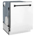 ZLINE Autograph Edition 24 inch Tall Dishwasher, Touch Control, in White Matte with Matte Black Handle, DWMTZ-WM-24-MB