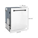 ZLINE Autograph Edition 24 inch Tall Dishwasher, Touch Control, in White Matte with Matte Black Handle, DWMTZ-WM-24-MB