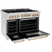 ZLINE Autograph Edition 48 Inch 6.0 cu. ft. Gas Range in Stainless Steel with Gold Accents RGZ-48-G