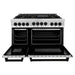 ZLINE Autograph Edition 48 Inch 6.0 cu. ft. Gas Range In Stainless Steel with Matte Black Accents RGZ-48-MB