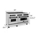 ZLINE Autograph Edition 60 in. 7.4 cu. ft. Range with Gas Burner and Electric Oven In Stainless Steel with Matte Black Accents RAZ-60-MB