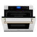 ZLINE Autograph Gold Package - 36 in. Rangetop, 36 in. Range Hood, Dishwasher, Refrigerator, Microwave Drawer, Wall Oven