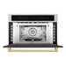 ZLINE Autograph Gold Package - 36 in. Rangetop, 36 in. Range Hood, Dishwasher, Refrigerator, Microwave Oven