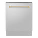 ZLINE Autograph Gold Package - 36 in. Rangetop, 36" Range Hood, Dishwasher, Built-In Refrigerator, Microwave Oven, Wall Oven