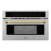 ZLINE Autograph Gold Package - 36" Rangetop, 36" Range Hood, Dishwasher, Refrigerator, Microwave Oven, Wall Oven