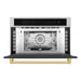 ZLINE Autograph Gold Package - 48 in. Rangetop, 48 in. Range Hood, Dishwasher, Refrigerator, Microwave Oven