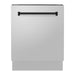 ZLINE Autograph Matte Black Package - 36 in. Rangetop, 36 in. Range Hood, Dishwasher, Built-In Refrigerator