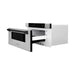 ZLINE Autograph Matte Black Package - 36 in. Rangetop, 36 in. Range Hood, Dishwasher, Built-In Refrigerator, Microwave Drawer