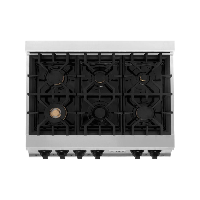 ZLINE Autograph Matte Black Package - 36 in. Rangetop, 36 in. Range Hood, Dishwasher, Built-In Refrigerator, Microwave Oven, Wall Oven