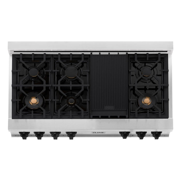 ZLINE Autograph Matte Black Package - 48 in. Rangetop, 48 in. Range Hood, Dishwasher, Built-In Refrigerator, Microwave Drawer