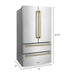 ZLINE Autograph Package - 30 In. Dual Fuel Range, Range Hood, Dishwasher, Refrigerator with Champagne Bronze Accents, 4KAPR-RARHDWM30-CB