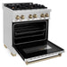 ZLINE Autograph Package - 30 In. Dual Fuel Range, Range Hood in Stainless Steel with Champagne Bronze Accents, 2AKP-RARH30-CB