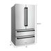 ZLINE Autograph Package - 36 In. Dual Fuel Range, Range Hood, Dishwasher, Refrigerator with Matte Black Accents, 4KAPR-RARHDWM36-MB