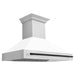 ZLINE Autograph Package - 48 In. Dual Fuel Range and Range Hood with White Matte Door and Matte Black Accents, 2AKP-RAWMRH48-MB