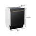 ZLINE Autograph Package - 48 In. Dual Fuel Range, Range Hood, Refrigerator, Microwave and Dishwasher in Black Stainless Steel with Bronze Accents