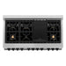 ZLINE Autograph Package - 48 In. Gas Range and Range Hood with White Matte Finish and Matte Black Accents, 2AKP-RGWMRH48-MB