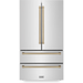 ZLINE Autograph Package - 48 in. Gas Range, Range Hood, 3 Rack Dishwasher, Refrigerator with Champagne Bronze Accents - 4AKPR-RGRHDWM48-CB