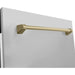 ZLINE Autograph Series 24 inch Tall Dishwasher In Stainless Steel with Champagne Bronze Handle DWVZ-304-24-CB