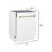 ZLINE Autograph Series 24 inch Tall Dishwasher in White Matte with Champagne Bronze Handle, DWVZ-WM-24-CB